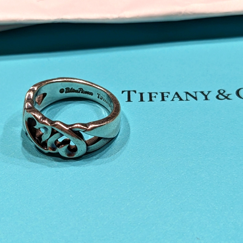 TIFFANY & CO. PALOMA PICASSO 925 Silver ring, size 6 EUC - Picture 3 of 5
